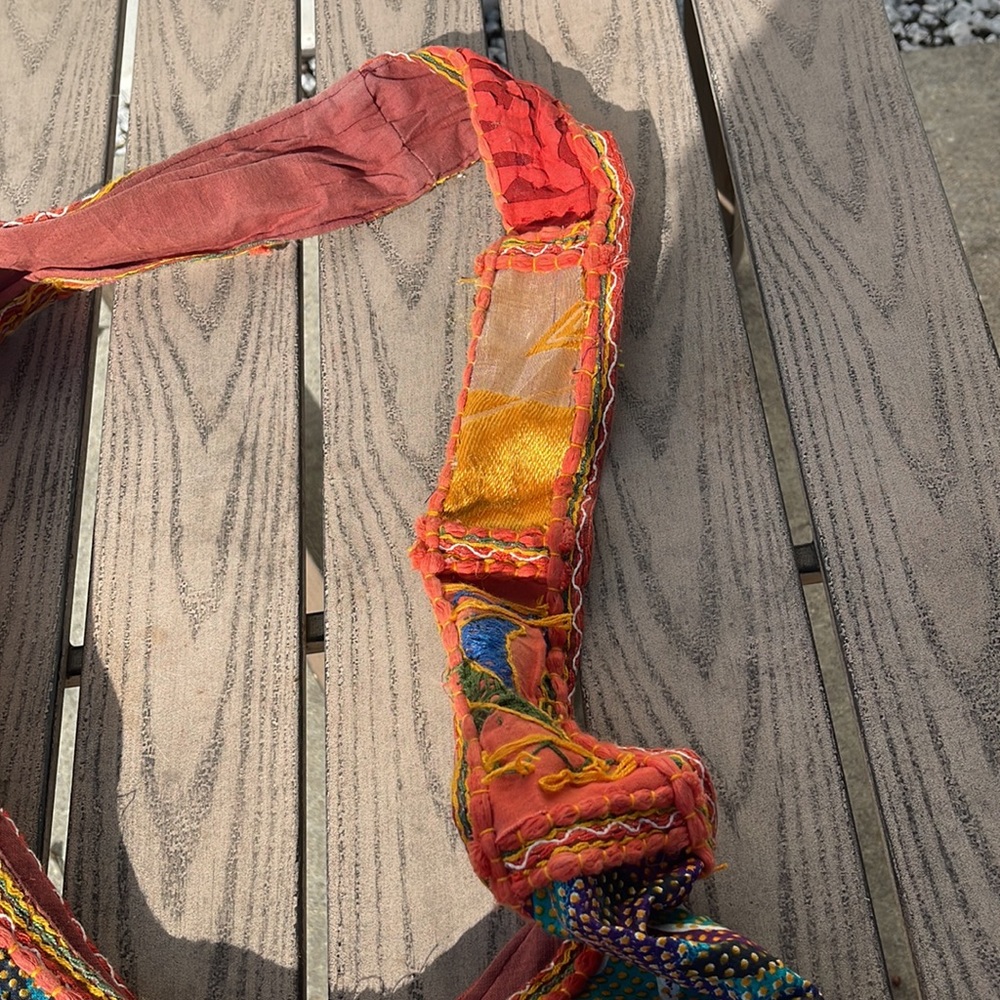 Patchwork Mirrored Sea Shell Boho Chic Bag - image 5